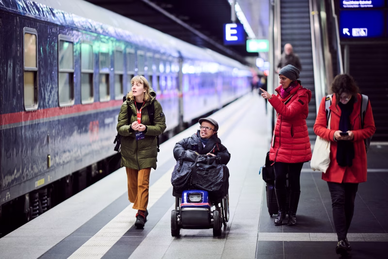 Auf Dienstreise beim Nachtzug in Brüssel.