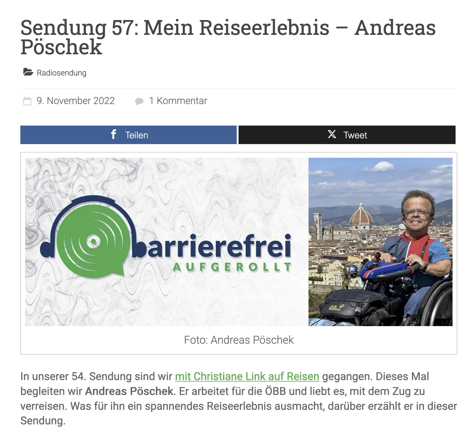 Barrierefrei aufgerollt: Mein Reiseerlebnis