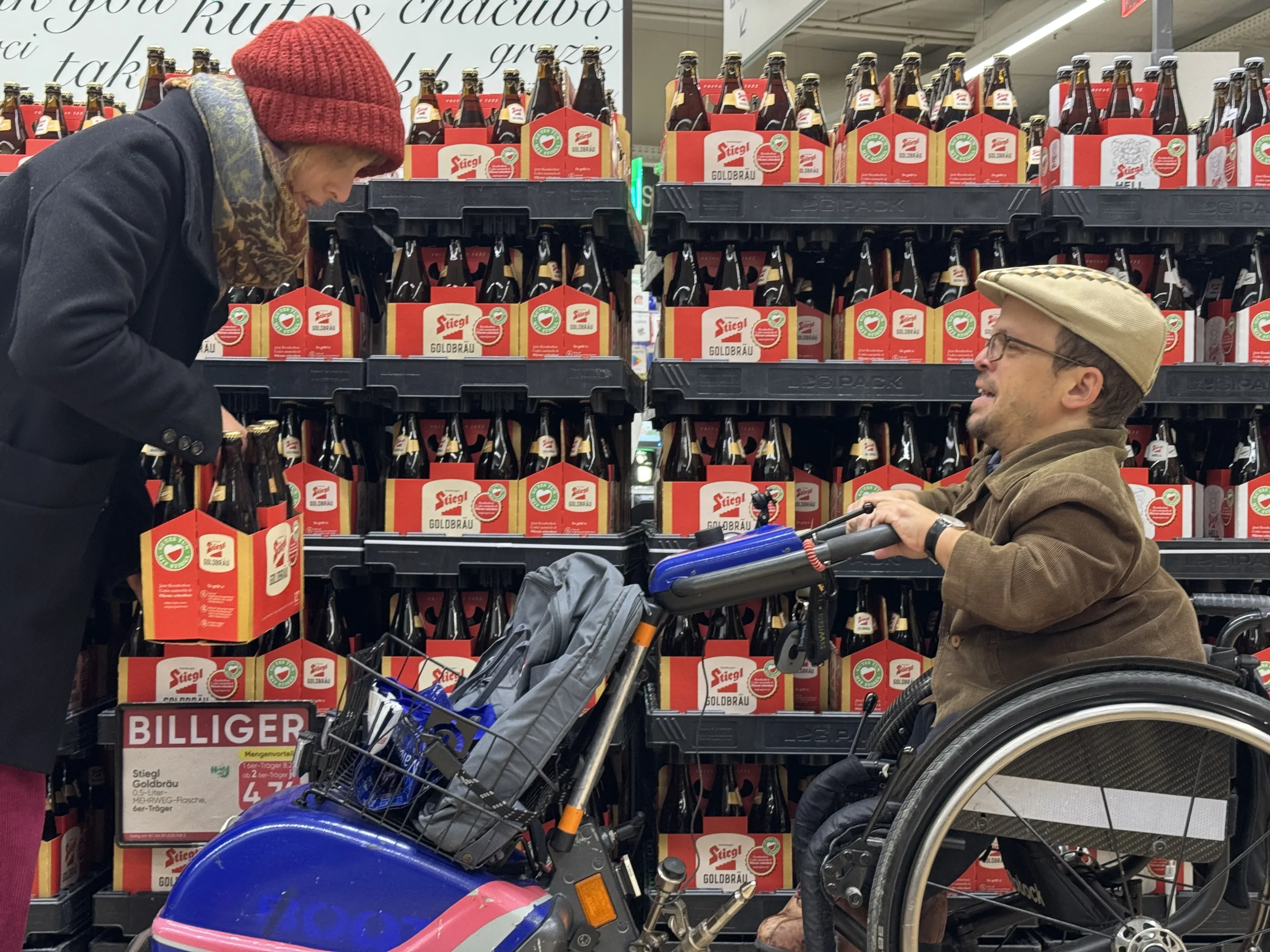 Barrierefrei Bier Einkaufen mit Persönlicher Assistenz